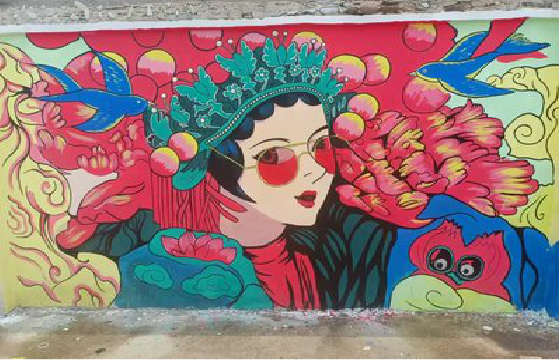  卫辉墙体彩绘-网红墙