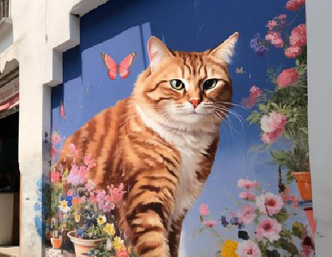  卫辉自己绘制有个性的手绘墙