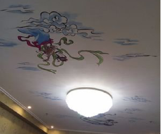  卫辉如何快速绘制天花板上的手绘墙？